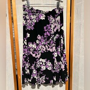 Susan Lawrence Pleated Floral Midi Skirt